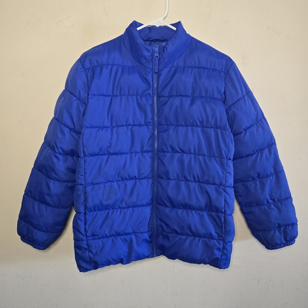 The Children’s Place Puffer Jacket Coat Boys Size XL 14 Blue Lightweight Warm